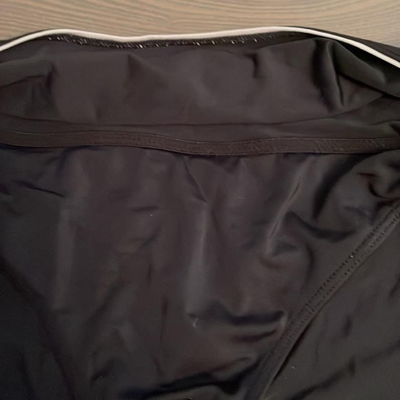 Black bikini bottom size 8 USA. Fold over waist with drawstring sides. - Picture 5 of 13